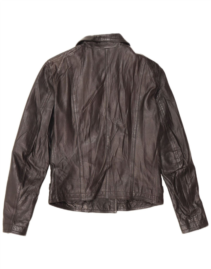 Bayside Veste de motard en cuir pour femme IT 44 Cuir noir moyen