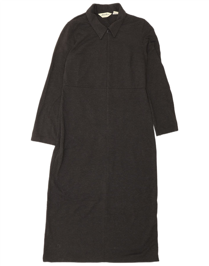 EDDIE BAUER Robe longue surdimensionnée à manches longues pour femme UK 10 Petit Gris
