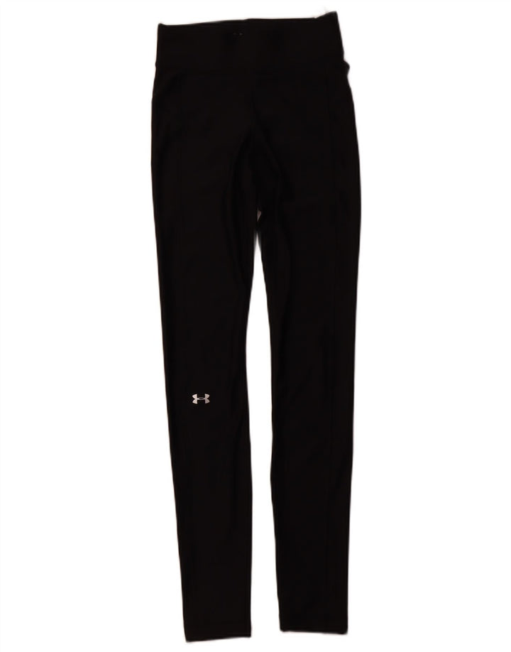 UNDER ARMOUR Legging Heat Gear Femme UK 4 XS Noir Polyester