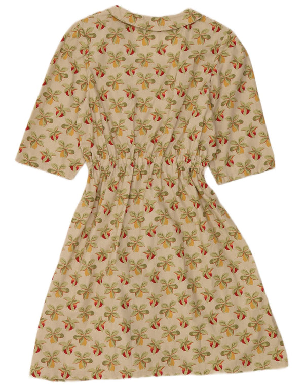 Masha Maria Robe trapèze pour femme UK 44 Beige moyen floral