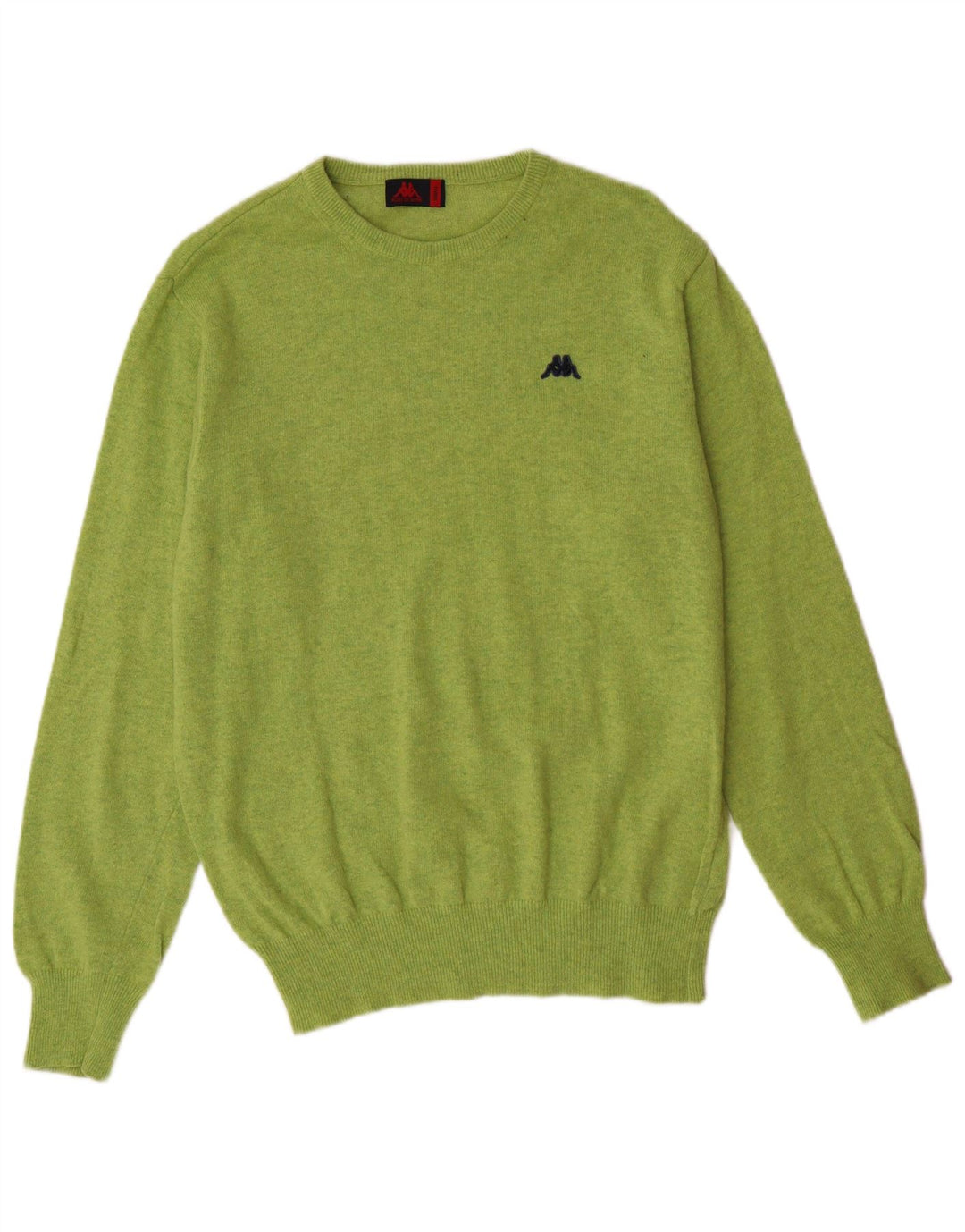 KAPPA Pull col rond homme en laine d'agneau vert petit