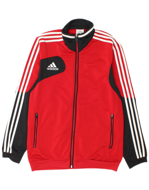 ADIDAS Veste de survêtement pour homme UK 36/38 Petit Rouge Colorblock Polyester