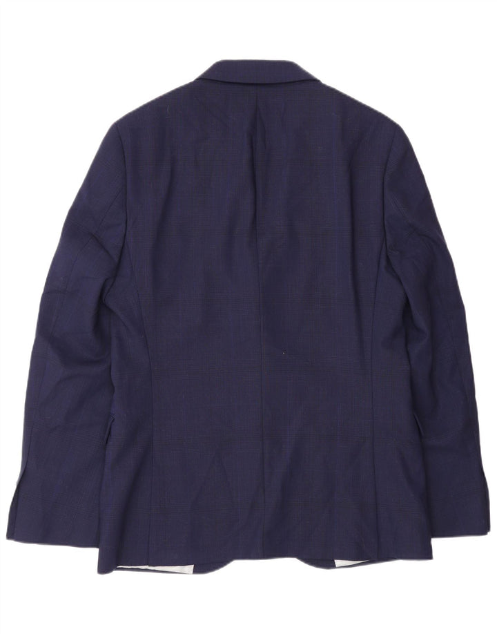 Dkny Veste Blazer Slim Fit à 2 Boutons pour Homme UK 38 Laine Bleu Marine Moyen