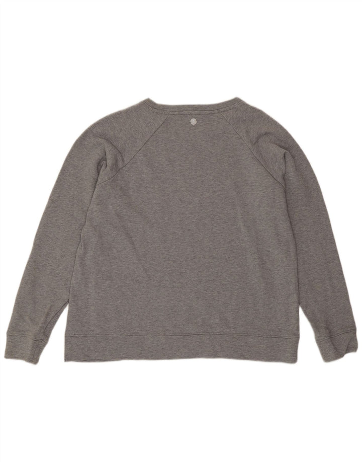 Barbour Womens Graphic Sweatshirt Jumper UK 16 Grand Coton Gris