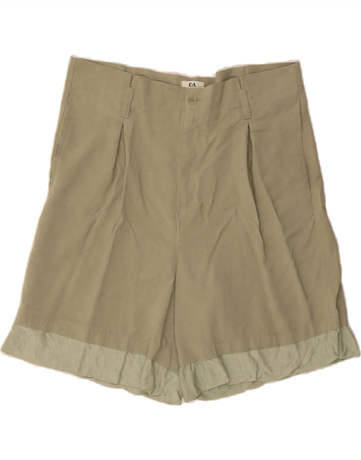 C&A Womens Casual Shorts W38 XL Khaki Viscose Vintage C&A and Second-Hand C&A from Messina Hembry 