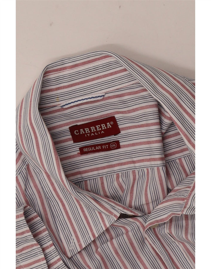 CARRERA Chemise à manches courtes pour homme Coupe régulière 2XL Bleu rayé