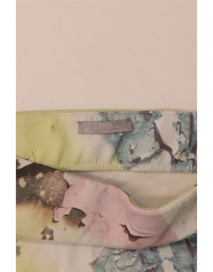 Zara Femme Jupe Crayon À Motif Abstrait Medium W28 Multicolore