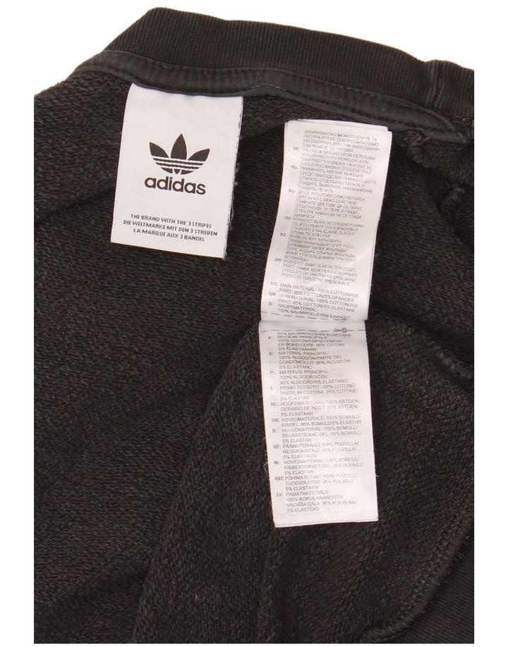 Adidas Sweat-shirt graphique pour homme en coton noir moyen