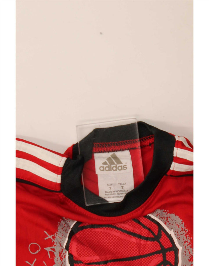 Adidas Débardeur Graphique Garçon 6-7 Ans Rouge Colorblock Polyester