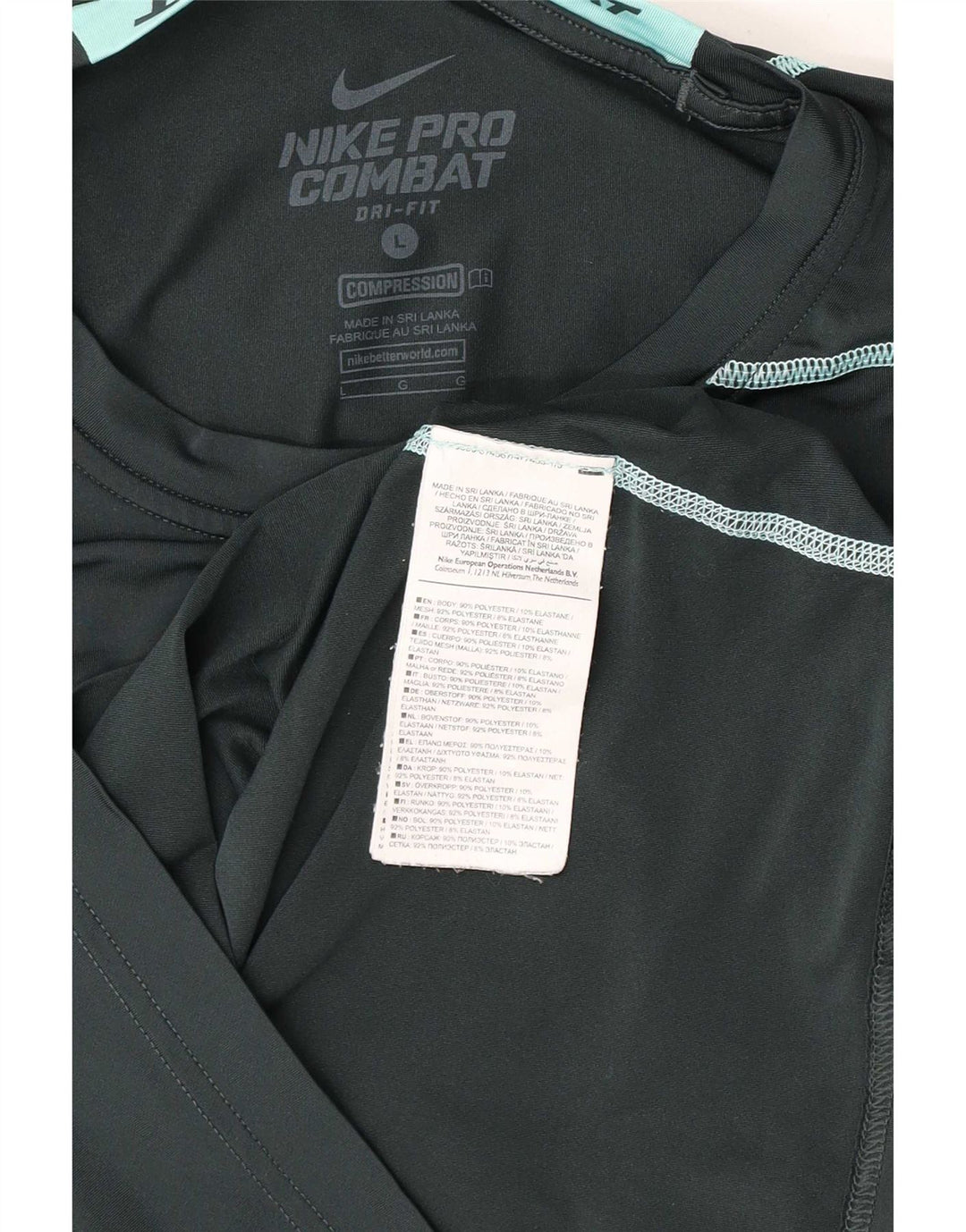 Nike Haut Dri Fit Graphic à manches longues pour homme en polyester vert Taille L