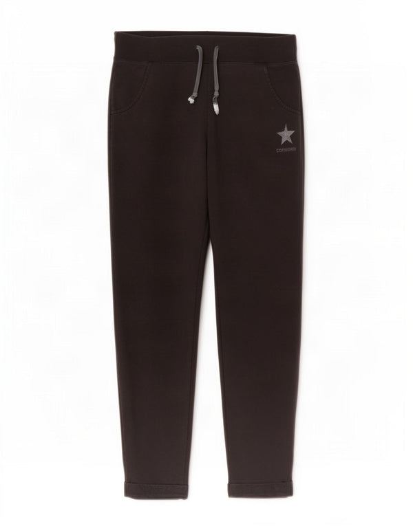 Converse Pantalon de survêtement pour femme Joggers UK 16 Large Noir Coton