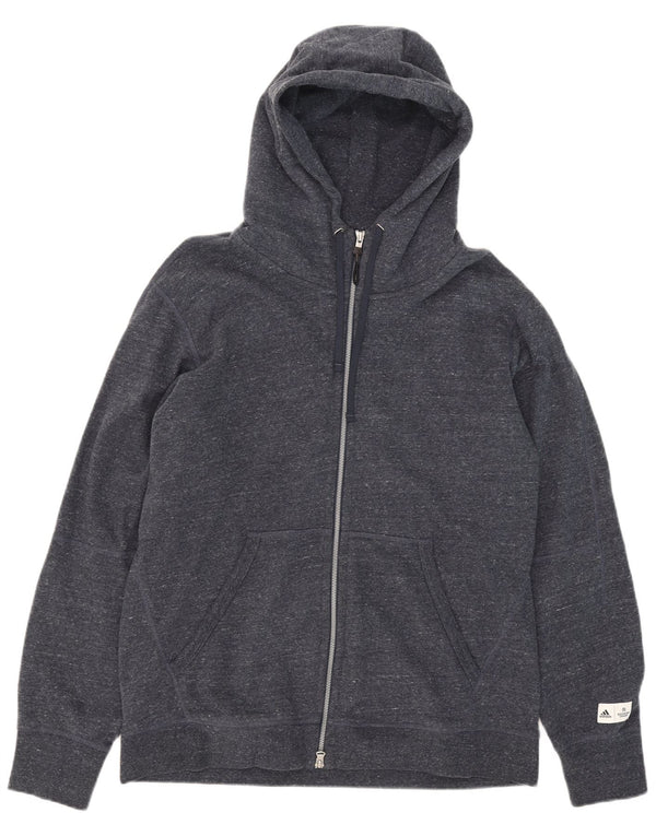 Adidas Pull à capuche zippé pour homme XL en coton moucheté bleu marine