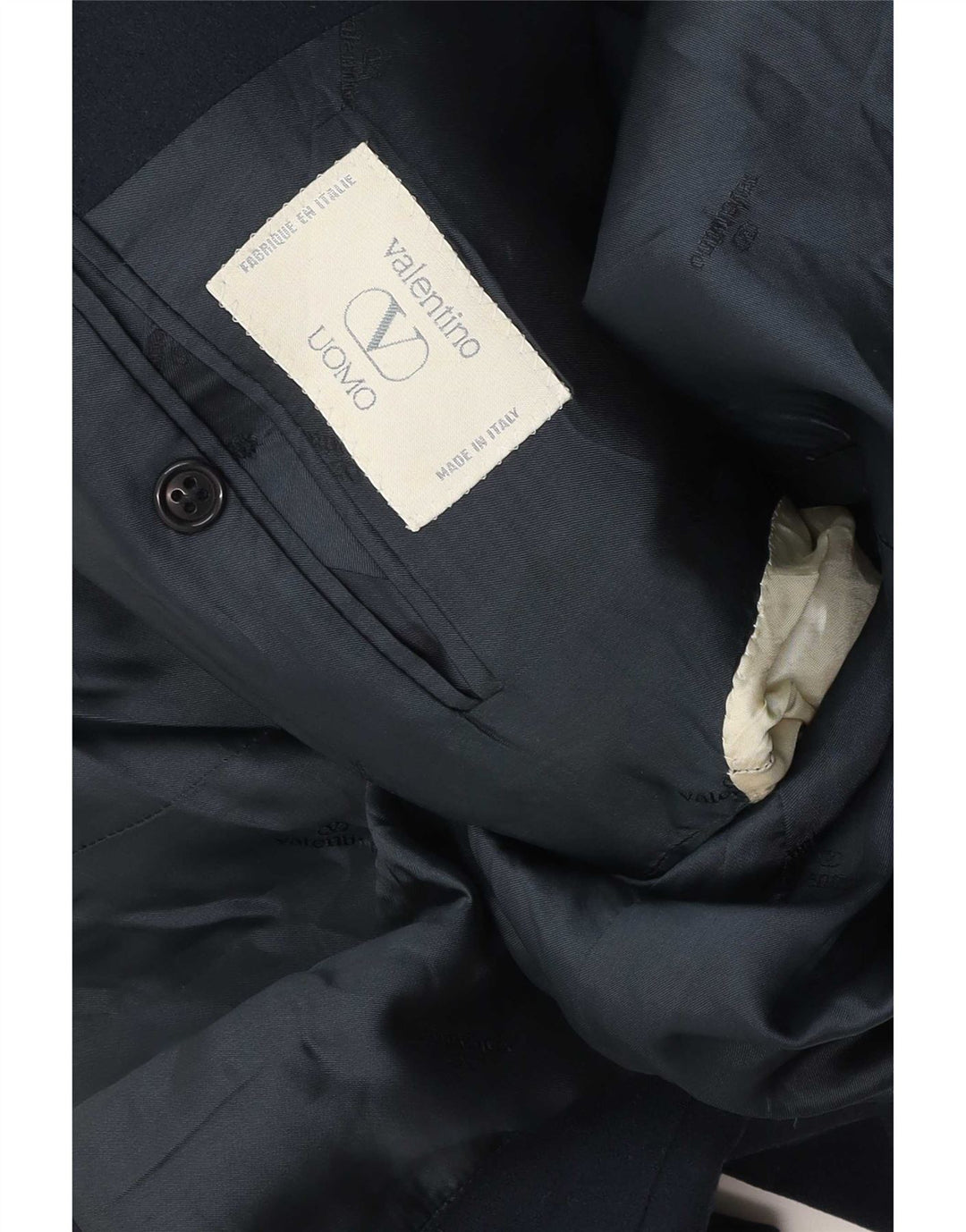 Valentino Veste Blazer 2 Boutons Homme UK 40 Large Bleu Marine