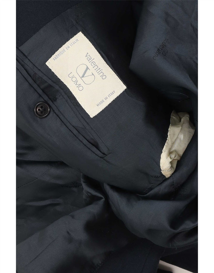 Valentino Veste Blazer 2 Boutons Homme UK 40 Large Bleu Marine