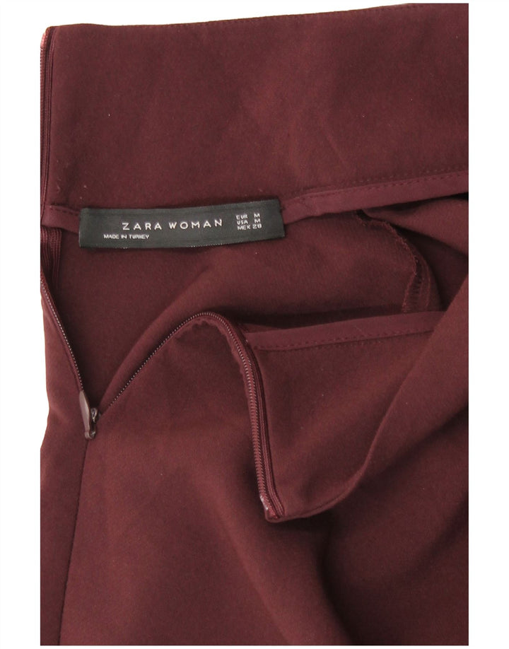 Zara Tunique à manches longues pour femme UK 14 Bordeaux moyen