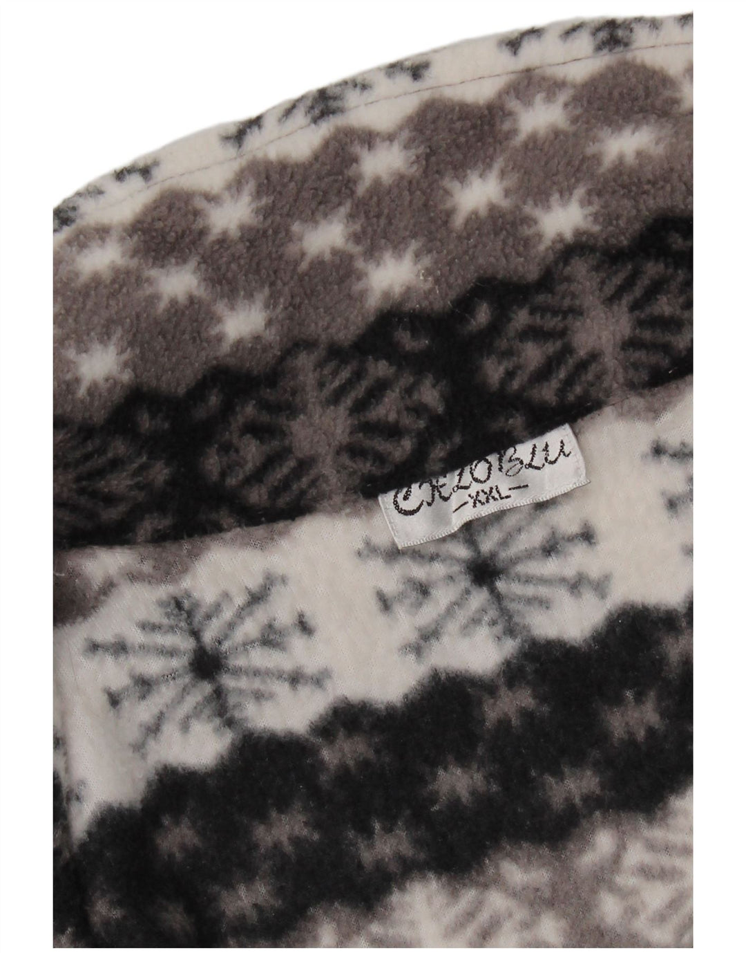 VINTAGE Veste polaire homme UK 44 2XL Gris Fair Isle