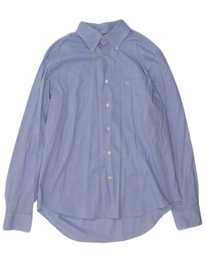 Fay Chemise Homme Taille 44 17 1/2 XL Coton Bleu