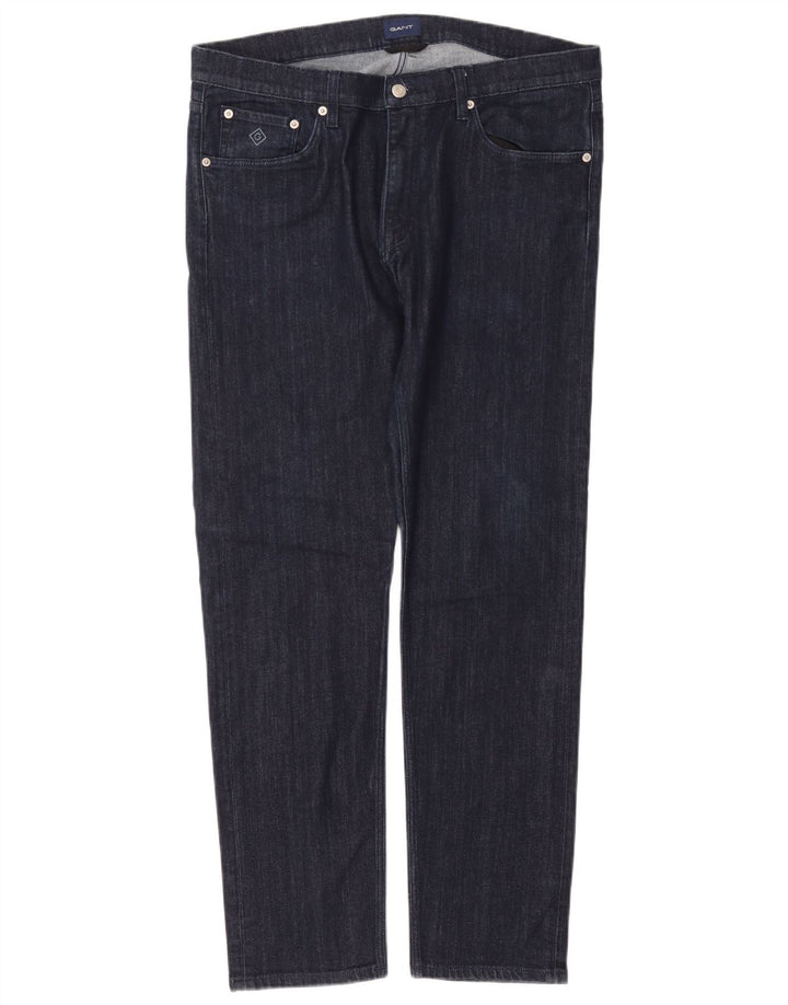 Gant Jean Slim Homme W36 L32 Bleu Marine Coton
