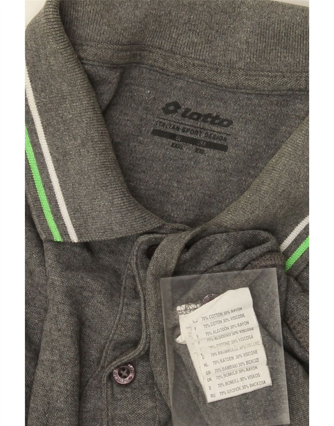 Lotto Polo Homme 2XL Gris Coton