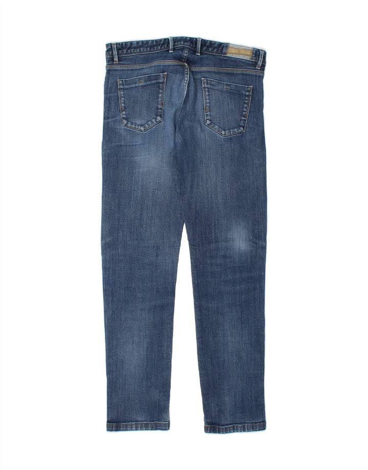 MASSIMO DUTTI Mens Distressed Slim Jeans EU 40 Medium W32 L30 Blue Cotton Vintage Massimo Dutti and Second-Hand Massimo Dutti from Messina Hembry 