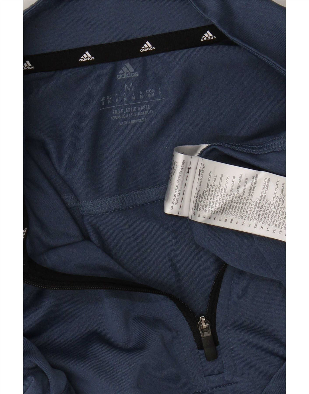 Adidas Haut de Survêtement Aeroready Zip Neck Pull Homme Bleu Marine Moyen