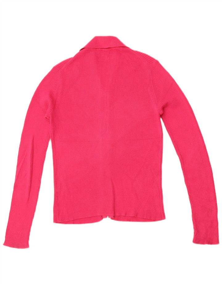 Massimo Dutti Cardigan pour femme en coton rose moyen UK 12