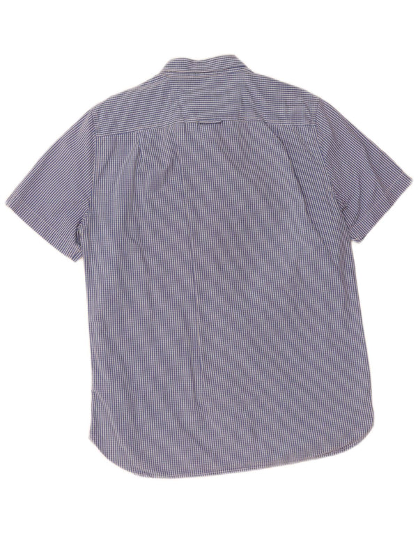 Superdry Chemise à manches courtes XL en coton à carreaux bleu