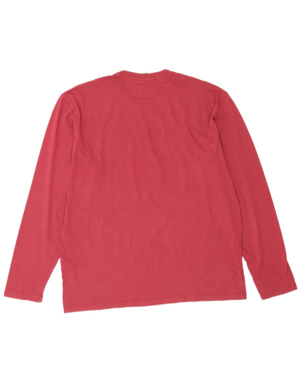 Russell Athletic Mens Graphic Top Long Sleeve Large Red Cotton