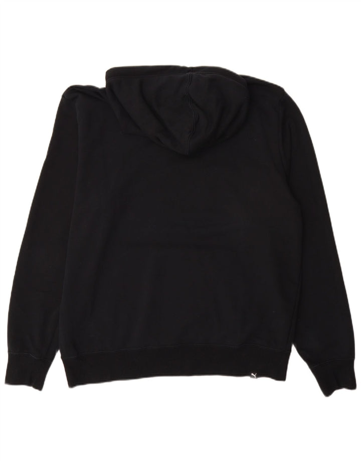 PUMA Pull à capuche graphique pour homme en coton color block Noir Taille L