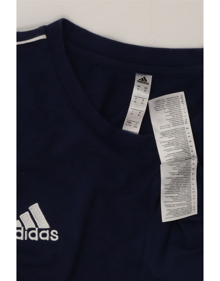 ADIDAS T-Shirt Homme Top XL Bleu Marine Coton