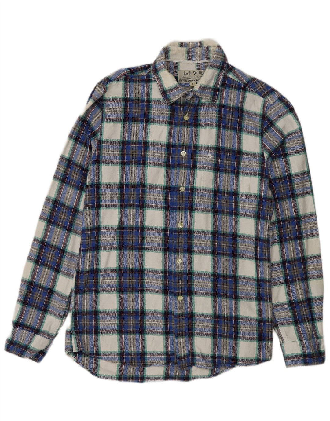 Jack Wills Chemise en flanelle pour homme Petit coton à carreaux bleu marine