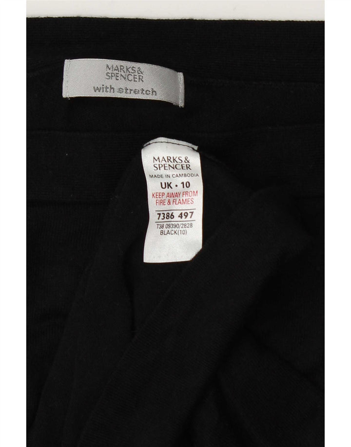 Marks & Spencer Haut à cils pour femme à manches 3/4 UK 10 Small Noir Viscose