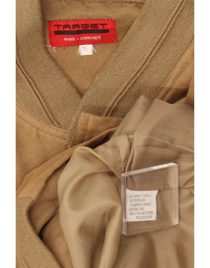 Veste Bomber Homme Vintage UK 42 XL Marron Polyester