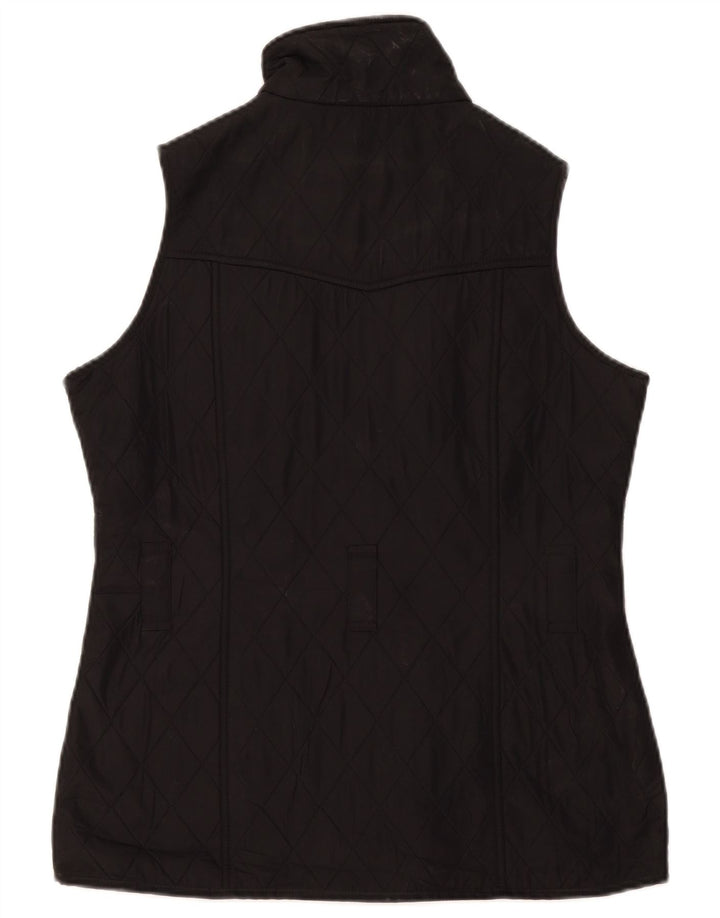 Barbour Gilet matelassé surdimensionné pour femme UK 10 Petit Polyester Noir