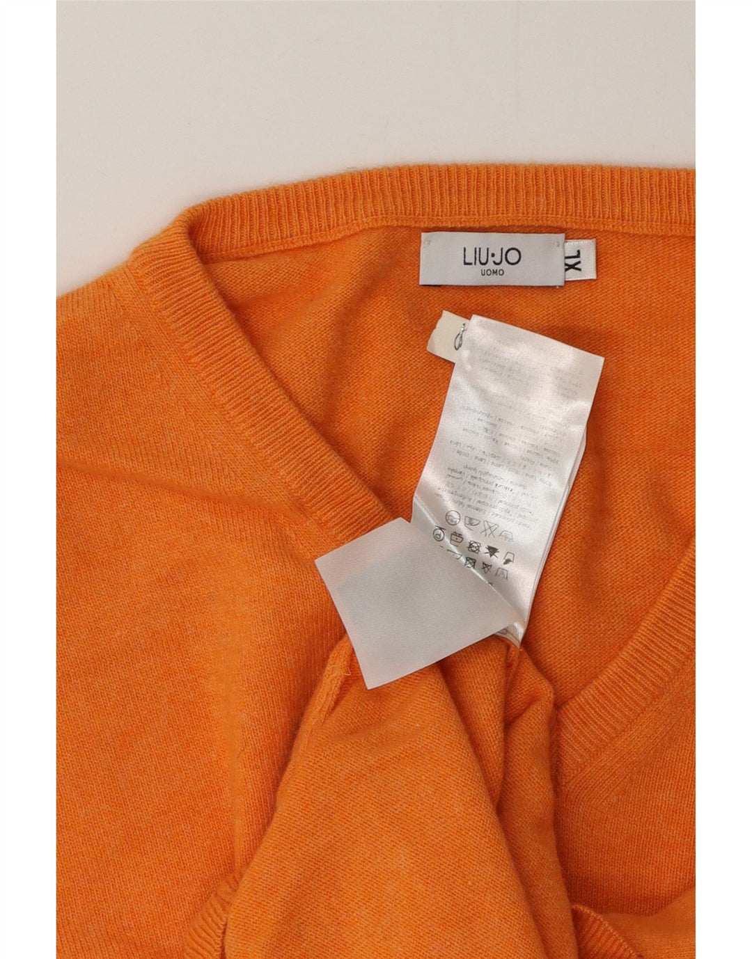 Liu Jo Pull Col V Homme XL Orange Laine