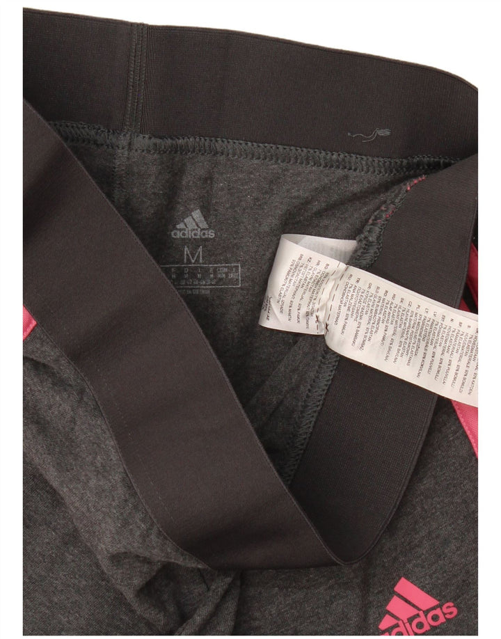Adidas Leggings Femme UK 12/14 Coton Gris Moyen