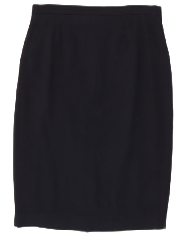 Luisa Spagnoli Jupe crayon taille haute pour femme IT 46 Large W30 Bleu marine