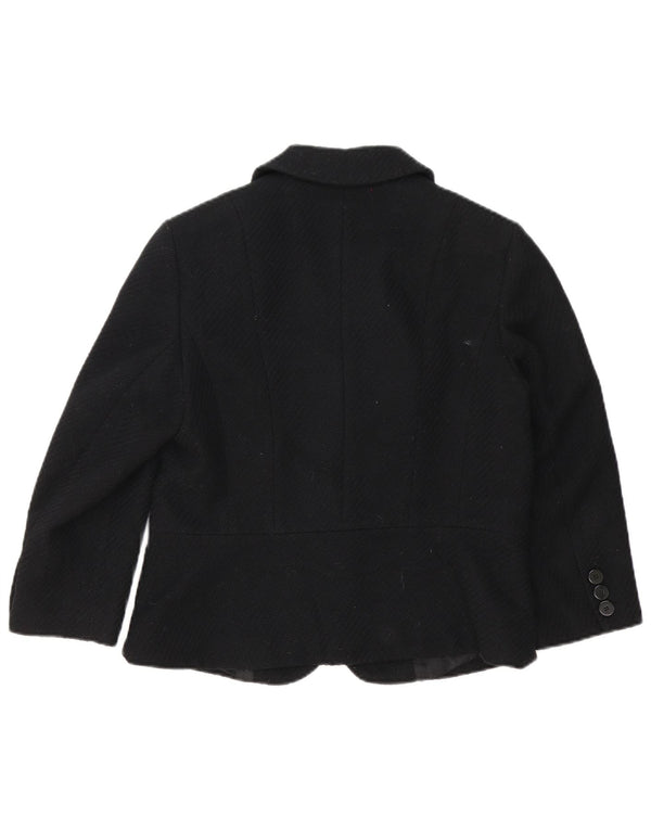 Marks & Spencer Veste blazer à 5 boutons pour femme UK 14 Noir moyen Polyester