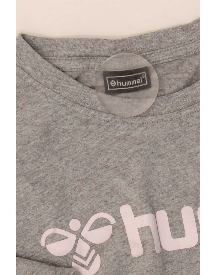 Hummel T-Shirt Graphique Homme Gris Moyen Moucheté Coton