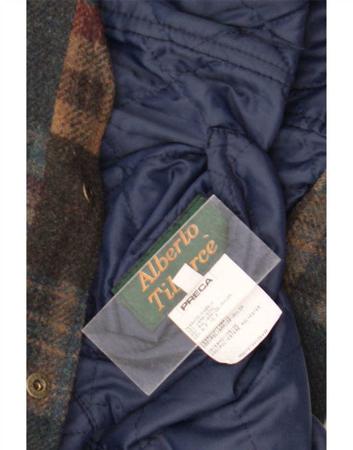 gilet homme vintage IT 48 laine à carreaux multicolore moyen