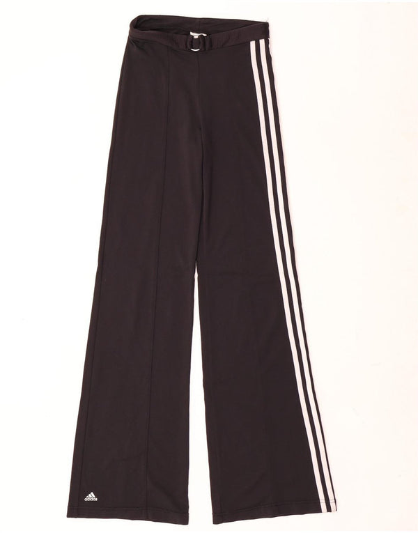 Adidas Pantalon de survêtement à jambe large pour femme UK 8 Small Noir Nylon