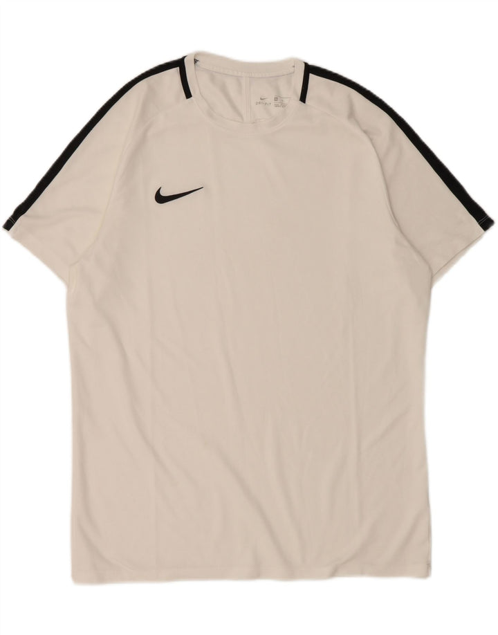 Nike Hommes Dri Fit T-Shirt Top XL Blanc Colorblock