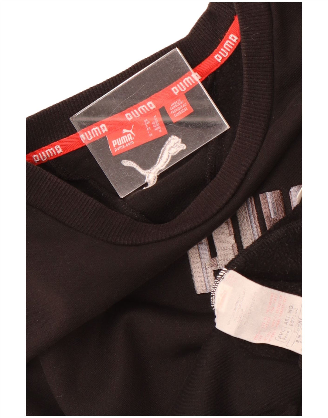 Puma Sweat-Shirt Graphique Homme Noir Moyen Coton