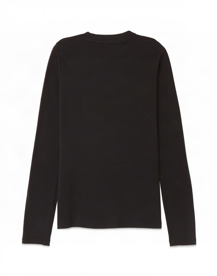 Levi's Top à manches longues pour femme UK 10 Small Noir Coton