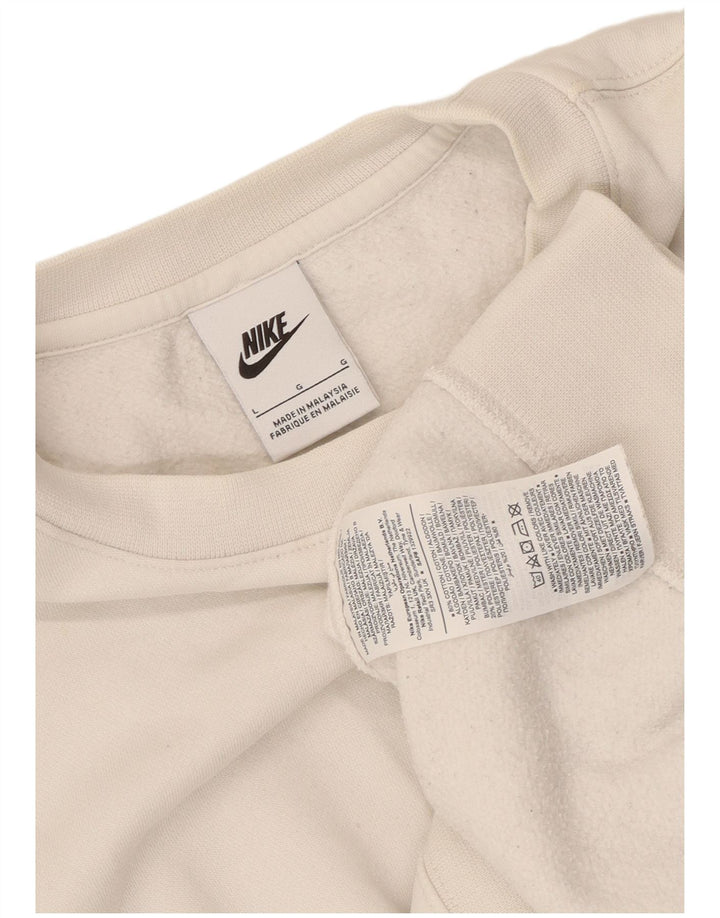 Nike Sweat-shirt pour homme en coton blanc Taille L