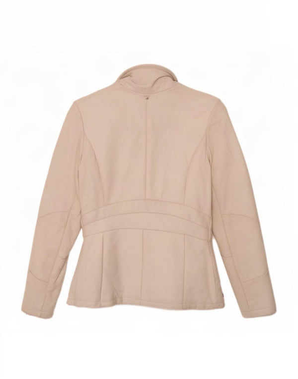 veste en cuir femme vintage IT 44 Medium White