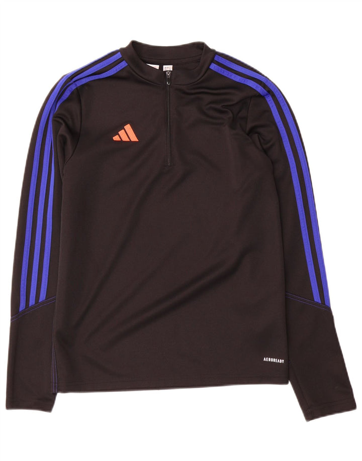 Adidas Haut de Survêtement Aeroready Zip Neck Pull Garçon 13-14 Ans Noir