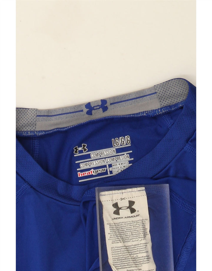 Under Armour Heat Gear Graphic Haut à manches longues pour homme Bleu Polyester