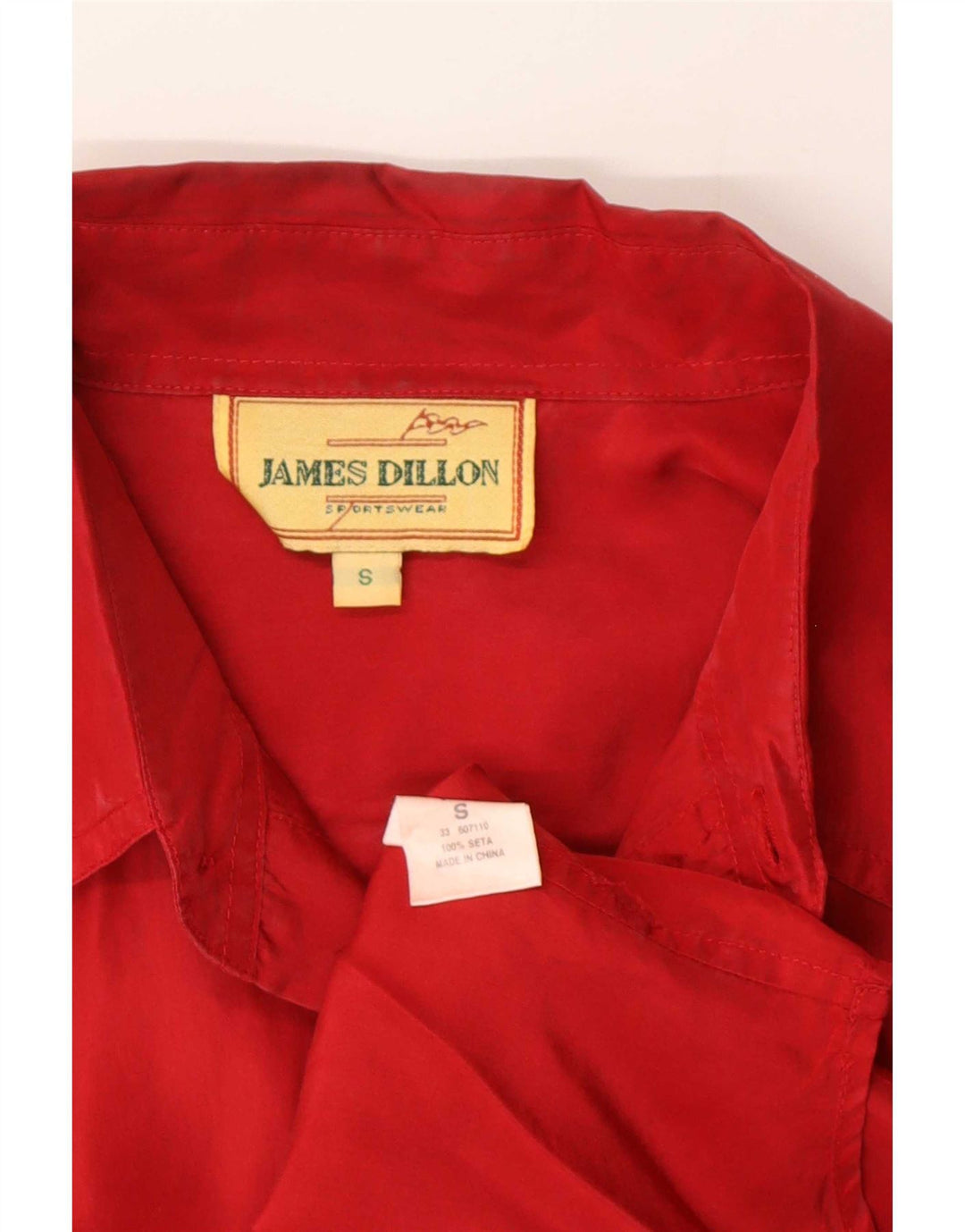 James Dillon Chemise Homme Petite Soie Rouge