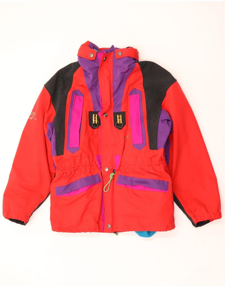 Cassin Veste de ski à capuche pour homme IT 50 Large Rouge Colourblock Polyester